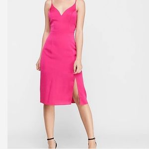 Hot pink Express slip dress